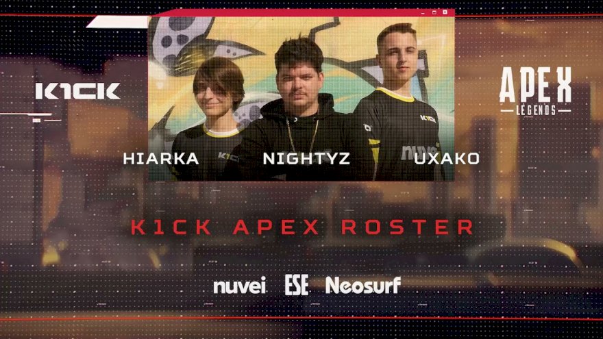 K1CK apresenta a sua equipa de Apex Legends 