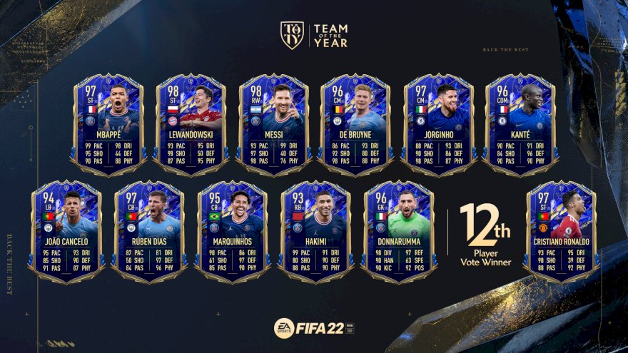 Revelado o 12º TOTY de FIFA22
