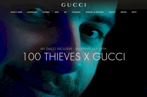 Gucci e 100 Thieves anunciam parceria