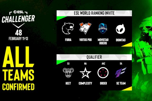 Conhecidas as 8 equipas do ESL Challenger 48